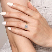 Load image into Gallery viewer, Gabriel " Sandi" 14K White-Yellow Gold Solitaire Diamond Collar Engagement Ring