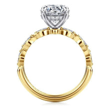 Load image into Gallery viewer, Gabriel " Claudia" 14K White-Yellow Gold Engagement Ring