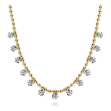 Load image into Gallery viewer, Gabriel 14K Yellow Gold Bujukan Diamond Droplet Necklace