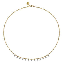 Load image into Gallery viewer, Gabriel 14K Yellow Gold Bujukan Diamond Droplet Necklace