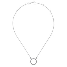 Load image into Gallery viewer, Gabriel Silver Bujukan White Sapphire Open Circle Pendant Necklace