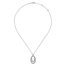 Load image into Gallery viewer, Gabriel Silver White Sapphire Pendant Necklace