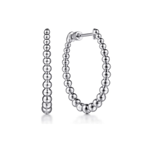 Load image into Gallery viewer, Gabriel Sterling Silver Bujukan Graduated 30mm Classic Hoop Earrings