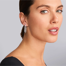 Load image into Gallery viewer, Lagos Sterling Silver Caviar Spark Diamond Linear Hoops