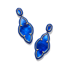 Load image into Gallery viewer, Kendra Scott Gold Abbie Gold Enamel Frame Statement Earrings