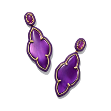 Load image into Gallery viewer, Kendra Scott Gold Abbie Gold Enamel Frame Statement Earrings