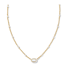 Load image into Gallery viewer, Kendra Scott Elisa Mini Gold Enamel Frame Short Pendant Necklace
