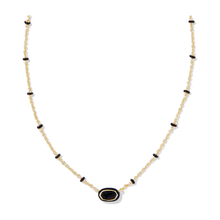 Load image into Gallery viewer, Kendra Scott Elisa Mini Gold Enamel Frame Short Pendant Necklace