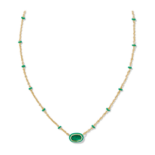 Load image into Gallery viewer, Kendra Scott Elisa Mini Gold Enamel Frame Short Pendant Necklace