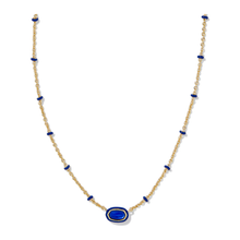 Load image into Gallery viewer, Kendra Scott Elisa Mini Gold Enamel Frame Short Pendant Necklace