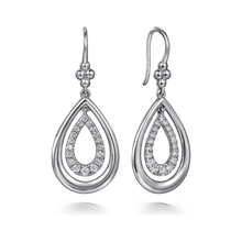 Load image into Gallery viewer, Gabriel Sterling Silver Bujukan Teardrop Fish Wire Earrings