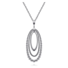 Load image into Gallery viewer, Gabriel  Silver Bujukan and Rope Circle Pendant Necklace