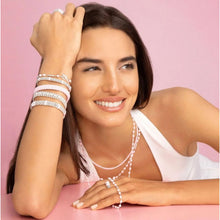Load image into Gallery viewer, Lagos Sterling Silver Pink Caviar Diamond Station Fashion Ring