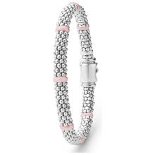 Load image into Gallery viewer, Lagos Sterling Silver & Pink Caviar Seven Station Bracelet