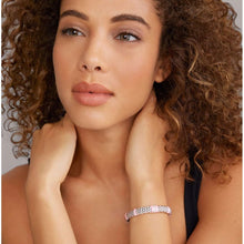 Load image into Gallery viewer, Lagos Sterling Silver & Pink Caviar Single Diamond Station Bracelet