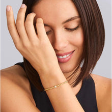 Load image into Gallery viewer, Lagos 18K Caviar Gold Pave Diamond 3mm Ball Stretch Bracelet