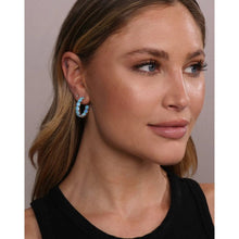 Load image into Gallery viewer, Oh She Fancy 1" Hoops in Blue Opal