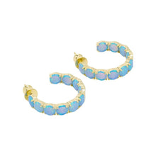 Load image into Gallery viewer, Oh She Fancy 1" Hoops in Blue Opal