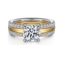 Load image into Gallery viewer, Gabriel "Reba" 14K Two-Tone Polished & Diamond Engagement Ring