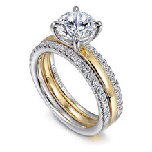Load image into Gallery viewer, Gabriel "Reba" 14K Two-Tone Polished & Diamond Engagement Ring
