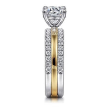 Load image into Gallery viewer, Gabriel "Reba" 14K Two-Tone Polished & Diamond Engagement Ring