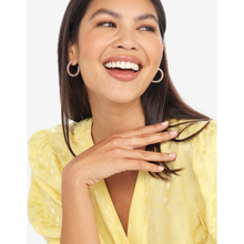 Load image into Gallery viewer, Heiress 1" Hoops in White Diamondettes