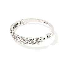 Load image into Gallery viewer, Kendra Scott Silver Holland Bangle in White Crystal