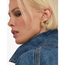 Load image into Gallery viewer, Lil Frankie Gold Chain Huggies