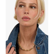 Load image into Gallery viewer, Lil Frankie Gold Chain Huggies