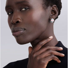 Load image into Gallery viewer, Lagos Sterling Silver Pink Caviar Ceramic Omega Earrings