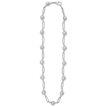 Load image into Gallery viewer, Lagos Sterling Silver Fleur Pearl Link Necklace, 18"