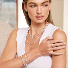 Load image into Gallery viewer, Lagos Sterling Silver Fleur Pearl Link Necklace, 18"