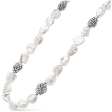 Load image into Gallery viewer, Lagos Sterling Silver Fleur Keishi Pearl Strand Necklace, 18"