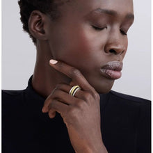 Load image into Gallery viewer, Lagos 18K & Sterling Silver Lux Three Row Diamond Wide Band