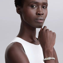 Load image into Gallery viewer, Lagos 18K and Sterling Silver Caviar Lux 5 Row Diamond Wide Bracelet