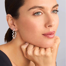 Load image into Gallery viewer, Lagos Sterling Silver Caviar Spark Wave Diamond Large Hoops