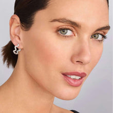 Load image into Gallery viewer, Lagos Sterling Silver Caviar Spark Wave Diamond Hoops