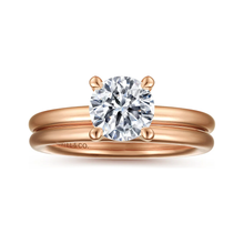 Load image into Gallery viewer, Gabriel "Lark" 14K Rose Gold Solitaire Engagement Ring