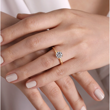 Load image into Gallery viewer, Gabriel "Lark" 14K Rose Gold Solitaire Engagement Ring