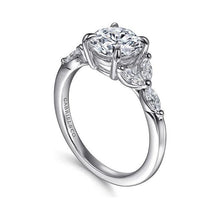 Load image into Gallery viewer, Gabriel "Adella" 14K White Gold Round Diamond Engagement Ring