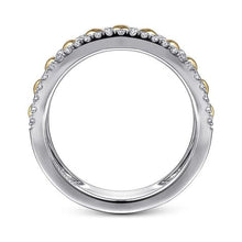 Load image into Gallery viewer, Gabriel 14K Two Tone Bujukan Diamond Wide Band