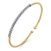 Load image into Gallery viewer, Gabriel 14K Two-Tone Diamond Bujukan Cuff Bracelet