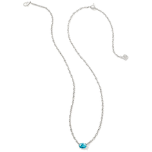 Load image into Gallery viewer, Kendra Scott Silver Cailin Necklace in Aqua Crystal