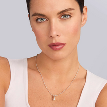 Load image into Gallery viewer, Lagos Sterling Silver Caviar Spark Diamond Small Linear Pendant Necklace