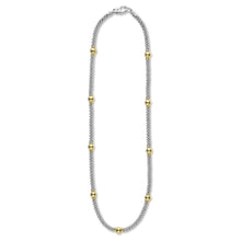 Load image into Gallery viewer, Lagos 18K and Sterling Silver Station Necklace
