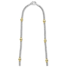 Load image into Gallery viewer, Lagos 18K and Sterling Silver Station Necklace