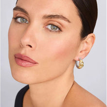 Load image into Gallery viewer, Lagos 18K & Sterling Silver Interlocking Hoop Earrings