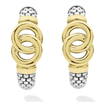 Load image into Gallery viewer, Lagos 18K & Sterling Silver Interlocking Hoop Earrings