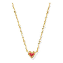 Load image into Gallery viewer, Kendra Scott Mini Ari Gold Heart Necklace
