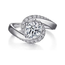 Load image into Gallery viewer, Gabriel "Zabana" 14K White Gold Diamond Bypass Engagement Ring